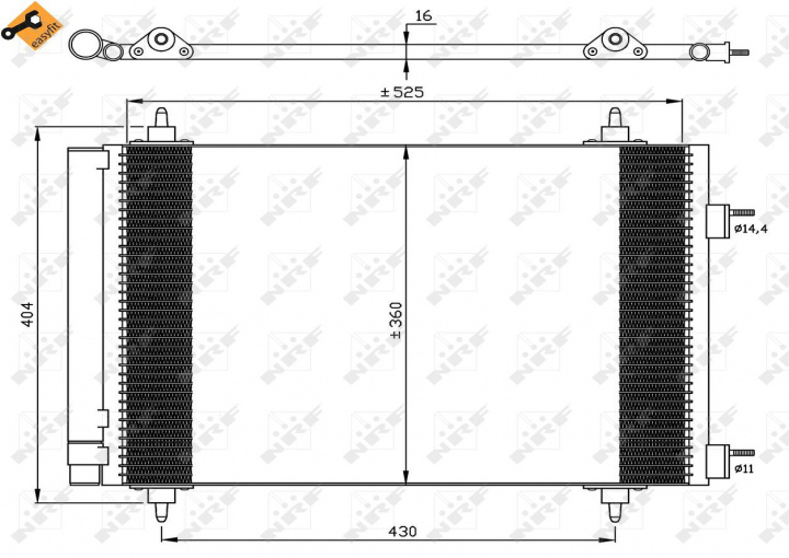 Radiator AC Clima Peugeot Partner 2 2008