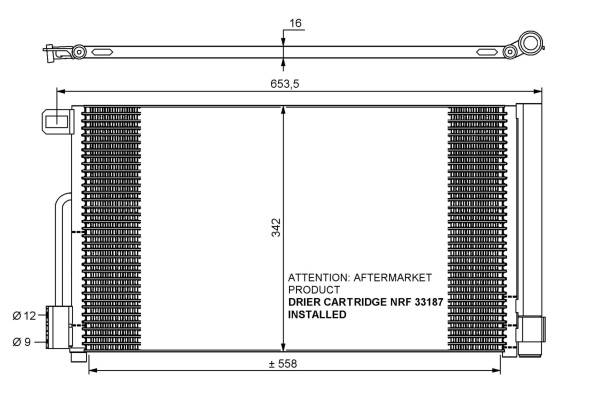 Radiator ac corsa d - produs nou