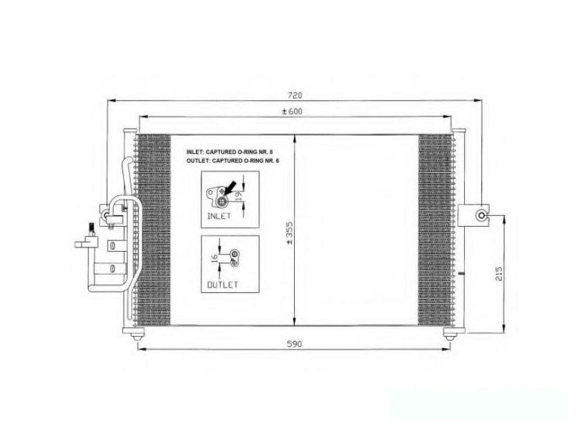 Radiator ac COUPE (RD) 1996-2002