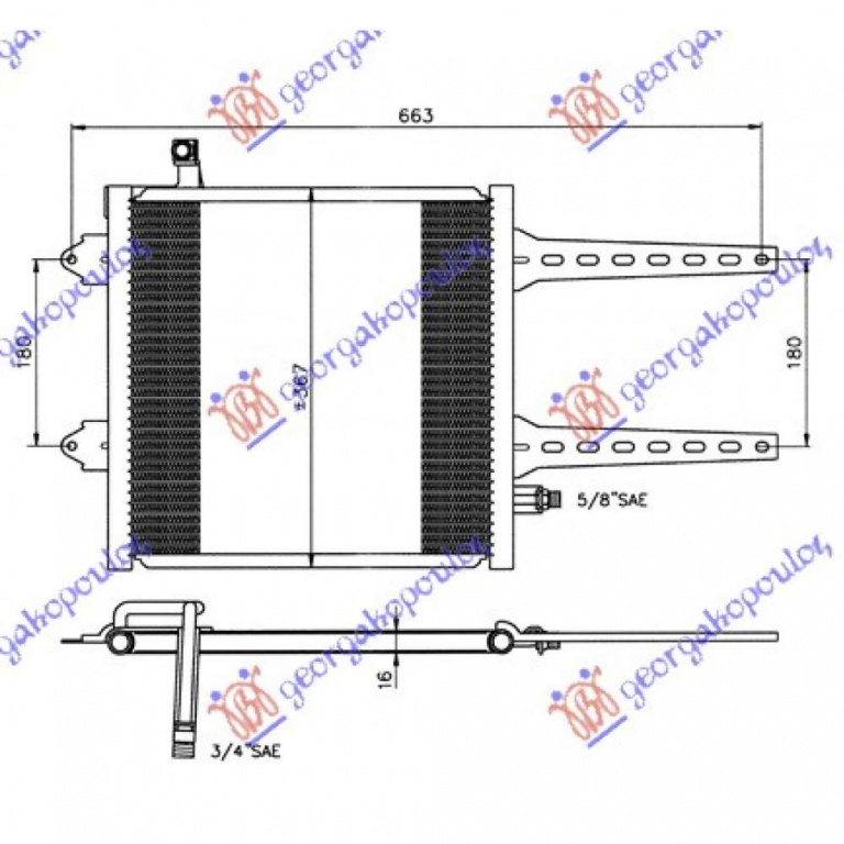 Radiator Ac/ Diesel 01-03 (69 2x38) - Renault Master/Mascott1998 1999 , 4403238