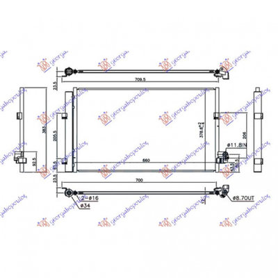 Radiator Ac/ Diesel (630x380x12) - Bmw Series 5 (G