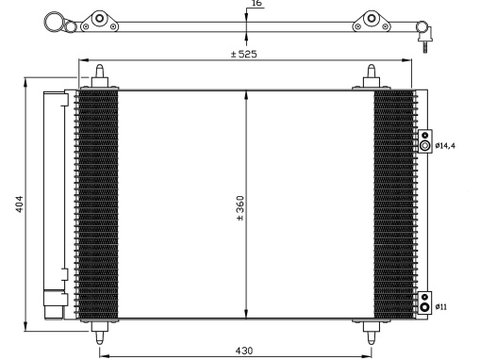 RADIATOR AC fiat scudo DUPA AN FAB 2007 - produs nou