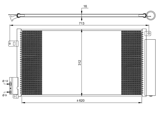 Radiator ac grande punto, punto - PRODUS NOU