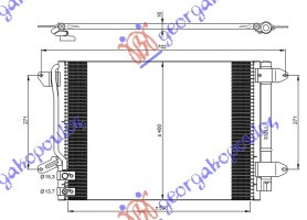 Radiator ac petr-dies. (53,5x36,8x16) pentru Vw Ne