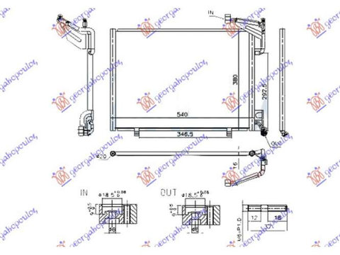 Radiator Ac/ Ptr.Toate Mdl.Bnz.(500x350x16) pentru Ford Ecosport 13-17