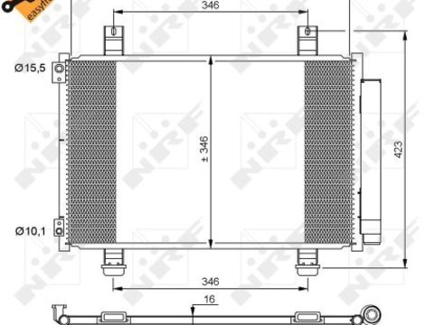 RADIATOR AC SUZUKI SPLASH 1.0 K10B, K12B - NOU