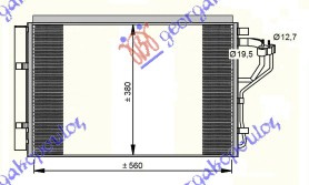 RADIATOR AC TOATE MODELELE (555x385x16), HYUNDAI, HYUNDAI ELANTRA 11-13, 372006400