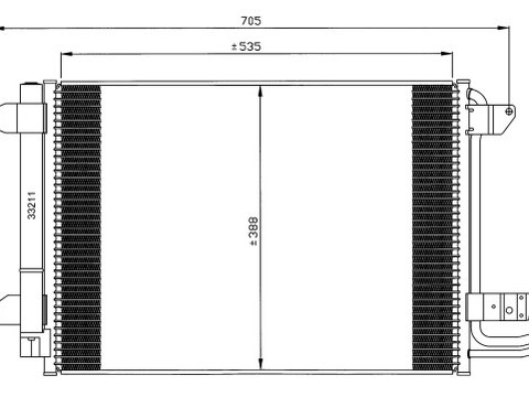 RADIATOR AC vw JETTA III. produs nou