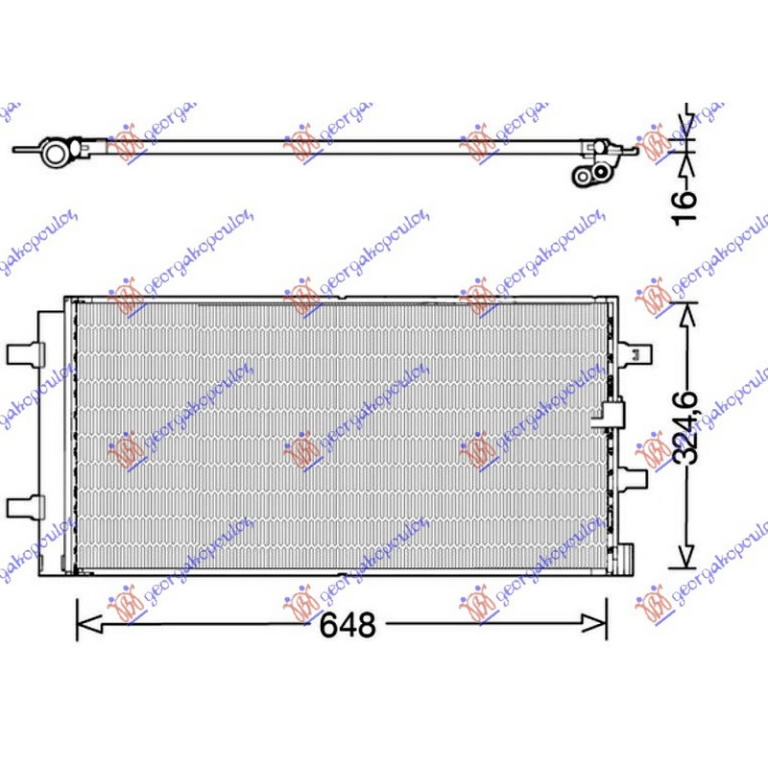 RADIATOR AER CONDITIONAT AUDI A5 2011->2016 Radiator aer conditionat benzina-diesel (650x325x16) PIESA NOUA ANI 2011 2012 2013 2014 2015 2016