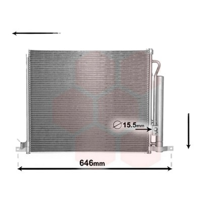 Radiator aer conditionat BMW 5 G30; F90 2016-> pentru 520 d, 523 d, perioada 2016 2017 2018 2019 PIESA NOUA grosime mm 12, dimensiuni 700 x 379 x 12 mm, latime mm 379, lungime fagure mm 700