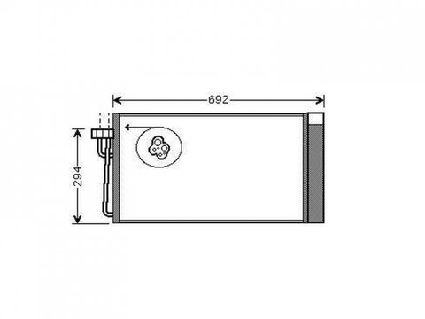 RADIATOR AER CONDITIONAT BMW SERIE 6 E63 2004->2010 Radiator aer conditionat diesel (60,8x38,2x1,6) PIESA NOUA ANI 2004 2005 2006 2007 2008 2009 2010