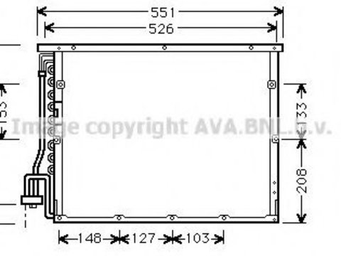 Radiator aer conditionat BMW Z3 (E36) (1995 - 2003) AVA QUALITY COOLING BW5148