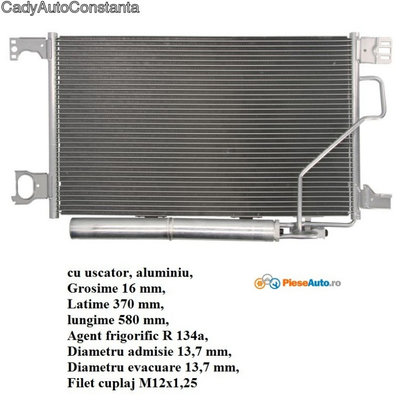 Radiator aer conditionat (condensator) pentru MERC