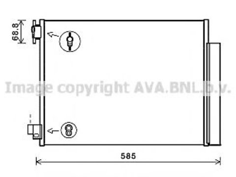 Radiator aer conditionat DACIA LOGAN II (2012 - 2016) AVA QUALITY COOLING DA5011D