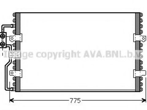 Radiator aer conditionat FIAT SCUDO Combinato (220P) (1996 - 2006) AVA QUALITY COOLING CN5093