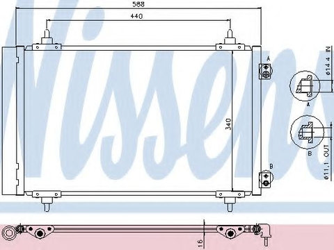 Radiator aer conditionat FIAT SCUDO platou / sasiu (272, 270) (2007 - 2016) MTR 09005263