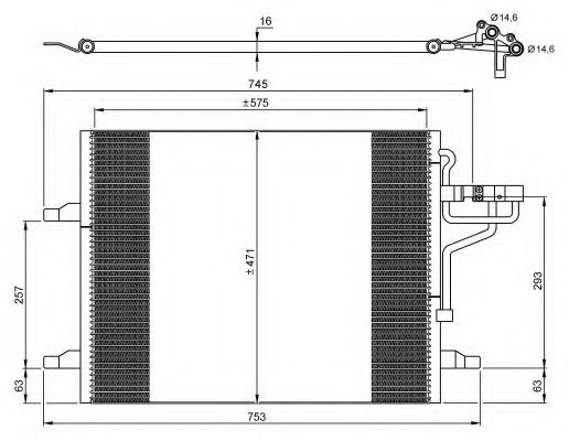 Radiator aer conditionat FORD KUGA I (2008 - 2016) NRF 35936