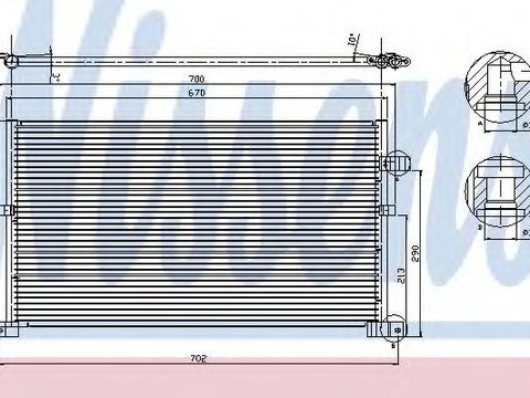 Radiator aer conditionat FORD MONDEO Mk III (B5Y) (2000 - 2007) NISSENS 94586