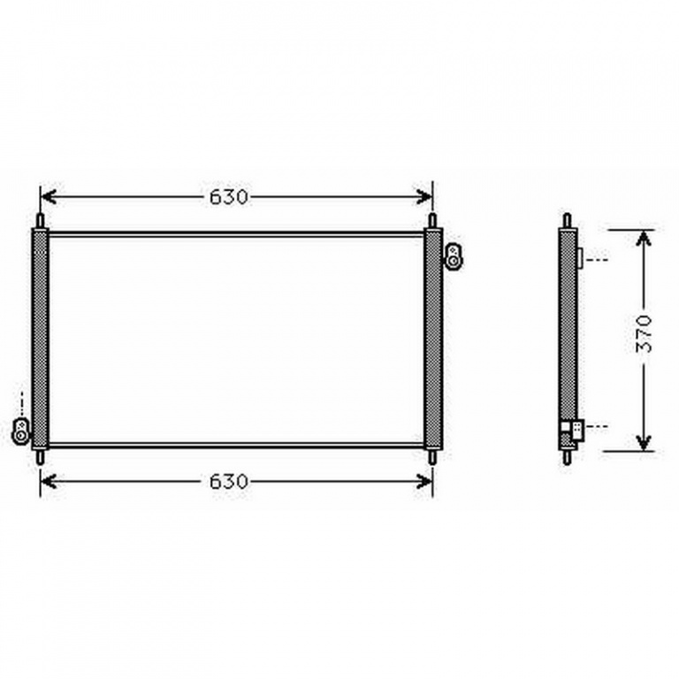RADIATOR AER CONDITIONAT HONDA ACCORD 1997->2003 Radiator aer conditionat 2,0i - 16V (60,5x34,5x16) COUPE PIESA NOUA ANI 1997 1998 1999 2000 2001 2002 2003