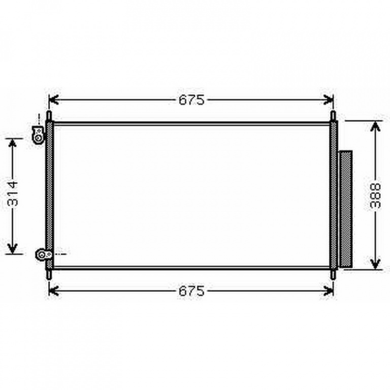 RADIATOR AER CONDITIONAT HONDA ACCORD 2003->2008 Radiator aer conditionat 2,0 - 2,4 benzina (65,3x35,6x1,6) PIESA NOUA ANI 2003 2004 2005 2006 2007 2008