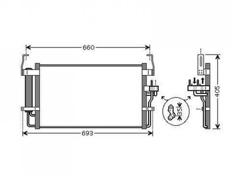 RADIATOR AER CONDITIONAT HYUNDAI COUPE 2001-> Radiator aer conditionat benzina (55.7^34.5^20) PIESA NOUA ANI 2001 2002 2003 2004 2005 2006 2007