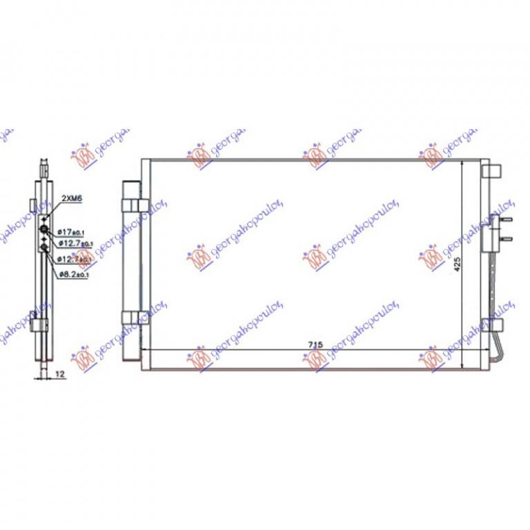 RADIATOR AER CONDITIONAT HYUNDAI SANTA FE 2012->