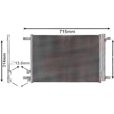 Radiator aer conditionat JEEP PATRIOT 2007->2017, COMPASS 2006->2015 pentru 2.0 CRD 4x4, perioada 2006 2007 2008 2009 2010 2011 2012 2013 2014 2015 2016 2017 PIESA NOUA pentru cv. automata, grosime mm 16, dimensiuni 674 x 0 x 16 mm, latime mm 427, lu