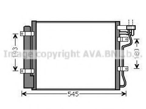 Radiator aer conditionat KIA CERATO limuzina (LD) (2004 - 2016) AVA QUALITY COOLING KA5134D