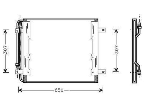 RADIATOR AER CONDITIONAT MERCEDES camion / bus ATEGO 1998->2004 Radiator aer conditionat diesel (50x53,7) PIESA NOUA ANI 1999 2000 2001 2002 2003 2004