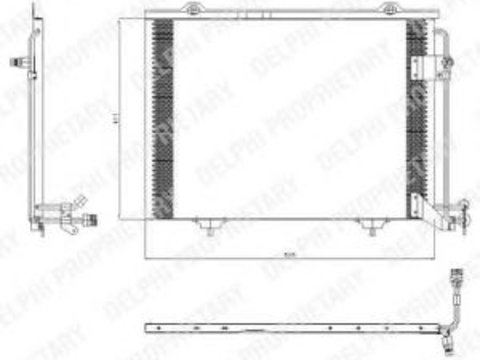 Radiator aer conditionat MERCEDES CLK Cabriolet (A208) (1998 - 2002) DELPHI TSP0225432