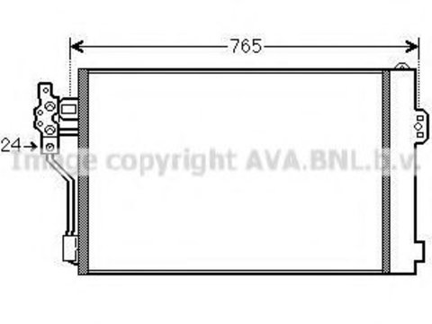 Radiator aer conditionat MERCEDES VITO / MIXTO caroserie (W639) (2003 - 2016) AVA QUALITY COOLING MSA5484D