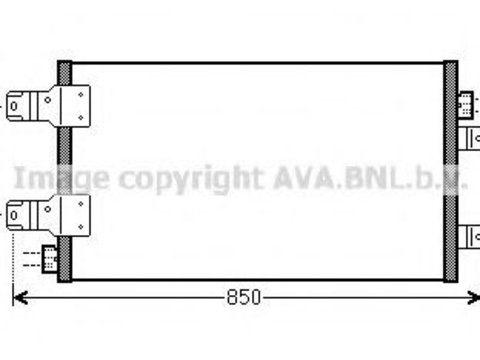 Radiator aer conditionat NISSAN INTERSTAR bus (X70) (2002 - 2016) AVA QUALITY COOLING RTA5443