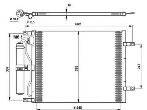 Radiator aer conditionat NISSAN NOTE (E11) (2006 - 2016) NRF 35784