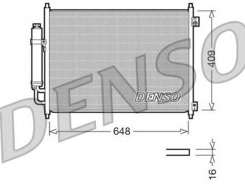 Radiator aer conditionat NISSAN X-TRAIL (T31) (2007 - 2013) DENSO DCN46001