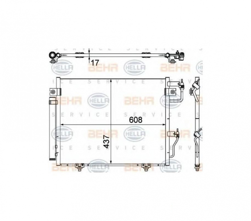 Radiator aer conditionat PAJERO/SHOGUN IV (V8_W, V9_W) 2006-2016, PAJERO/SHOGUN III autoturism de teren, deschis (V6_W, V7_W) 2000-2006