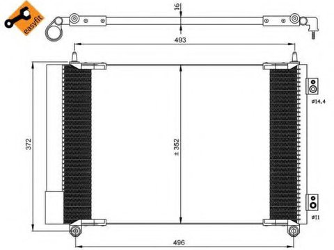 Radiator aer conditionat PEUGEOT 206 CC (2D) (2000 - 2016) NRF 35899