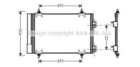 Radiator aer conditionat PEUGEOT RCZ (2010 - 2016) AVA QUALITY COOLING CNA5231D