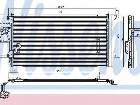 Radiator aer conditionat PORSCHE CAYENNE (9PA, 955) (2002 - 2010) NISSENS 94667