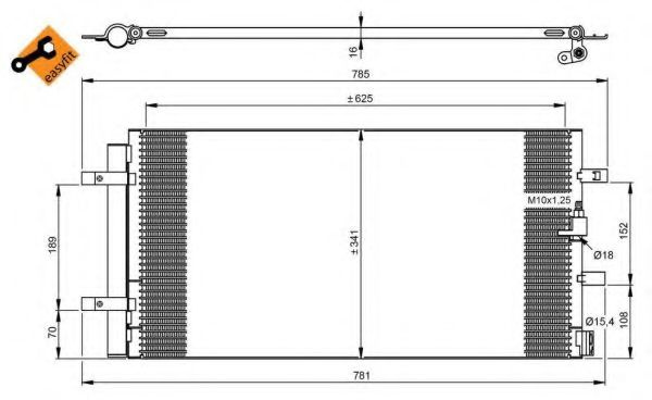 Radiator aer conditionat PORSCHE MACAN (95B) (2014 - 2016) NRF 350046