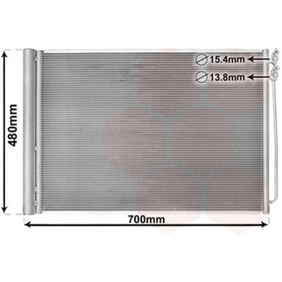 Radiator aer conditionat PORSCHE PANAMERA 2009->2016 pentru 3.0 S, perioada 2013 2014 2015 2016 PIESA NOUA grosime mm 16, dimensiuni 745 x 328 x 16 mm, latime mm 328, lungime fagure mm 745