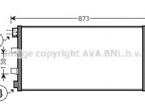 Radiator aer conditionat RENAULT MASTER III platou / sasiu (EV, HV, UV) (2010 - 2016) AVA QUALITY COOLING RTA5475D