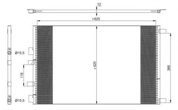 Radiator aer conditionat RENAULT MEGANE II Coupé-Cabriolet (EM0/1_) (2003 - 2009) NRF 35913