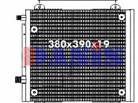 RADIATOR AER CONDITIONAT RENAULT TWINGO 1993->2006 Radiator aer conditionat 38x39 PIESA NOUA ANI 1994 1995 1996 1997 1998 1999 2000 2001 2002 2003 2004 2005 2006