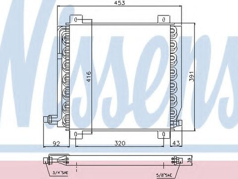 Radiator aer conditionat RENAULT TWINGO I Van (S06_) (1993 - 2016) NISSENS 94250