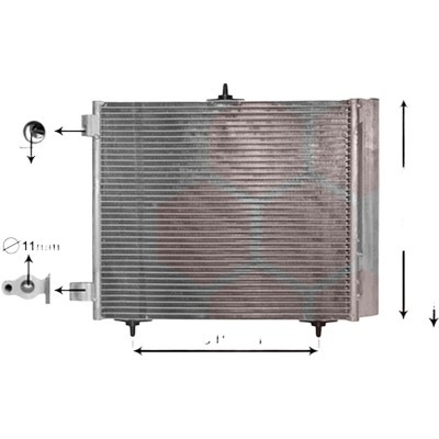 Radiator aer conditionat VOLVO S60 3 2019->, V60 2 2018->, V90 CROSS COUNTRY 2 2016-> pentru B6 Mild-Hybrid AWD, perioada 2020 2021 2022 2023 2024 2025 PIESA NOUA grosime mm 16, dimensiuni 720 x 344 x 16 mm, latime mm 344, lungime fagure mm 720