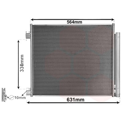 Radiator aer conditionat VOLVO XC60 2 2017->, V90 CROSS COUNTRY 2 2016->, S90 2 2016-> pentru 2.0 B4 Mild-Hybrid, perioada 2019 2020 2021 2022 2023 2024 2025 PIESA NOUA grosime mm 17, latime mm 348, lungime fagure mm 660