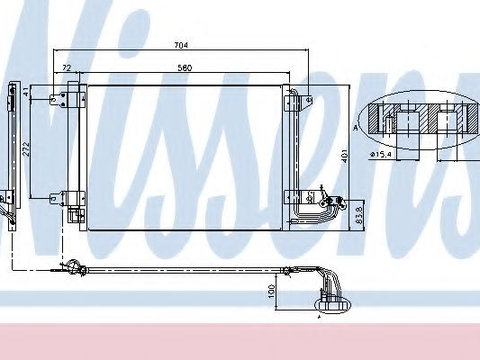 Radiator aer conditionat VW CADDY IV combi (Saab, SAJ) (2015 - 2016) NISSENS 94684