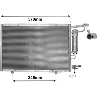 Radiator aer conditionat VW CARAVELLE 6 2015->, TRANSPORTER T6 2015-> pentru 2.0 TSI 4motion, perioada 2015 2016 2017 2018 2019 PIESA NOUA grosime mm 13, diametru admisie mm 14, diametru evacuare mm 12, latime mm 450, lungime fagure mm 660,