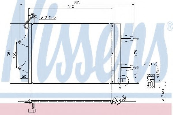 Radiator aer conditionat VW FOX (5Z1, 5Z3) (2003 - 2016) NISSENS 94628