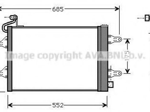 Radiator aer conditionat VW FOX (5Z1, 5Z3) (2003 - 2016) AVA QUALITY COOLING SAA5007D